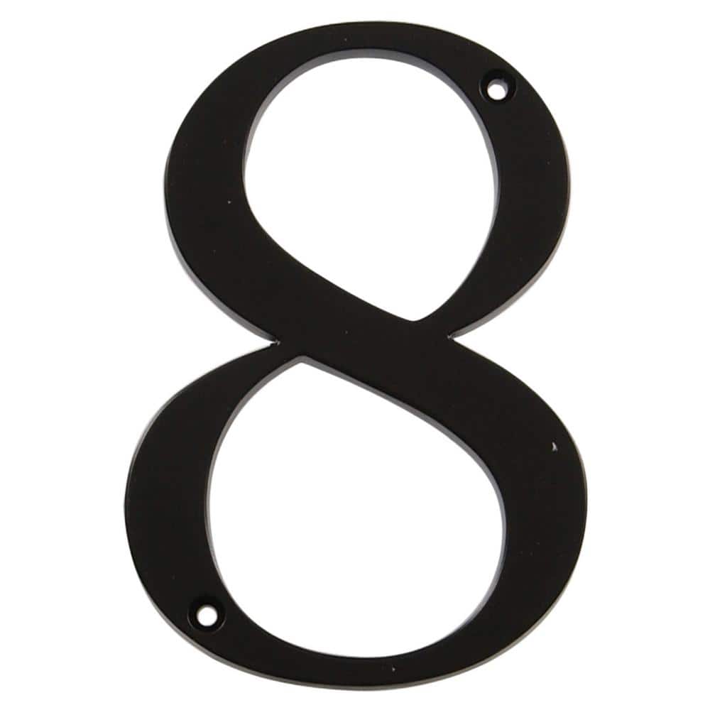4 in. Black Flush Mount Metal House Number 8 price history on PriceWatchPro