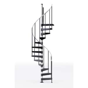 Reroute Prime Interior 42in Diameter, Fits Height 85in - 95in, 1 36in Tall Platform Rail Spiral Staircase Kit