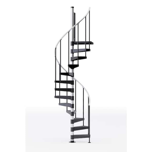 Mylen STAIRS Reroute Prime Interior 42in Diameter, Fits Height 136in - 152in, 1 42in Tall Platform Rail Spiral Staircase Kit