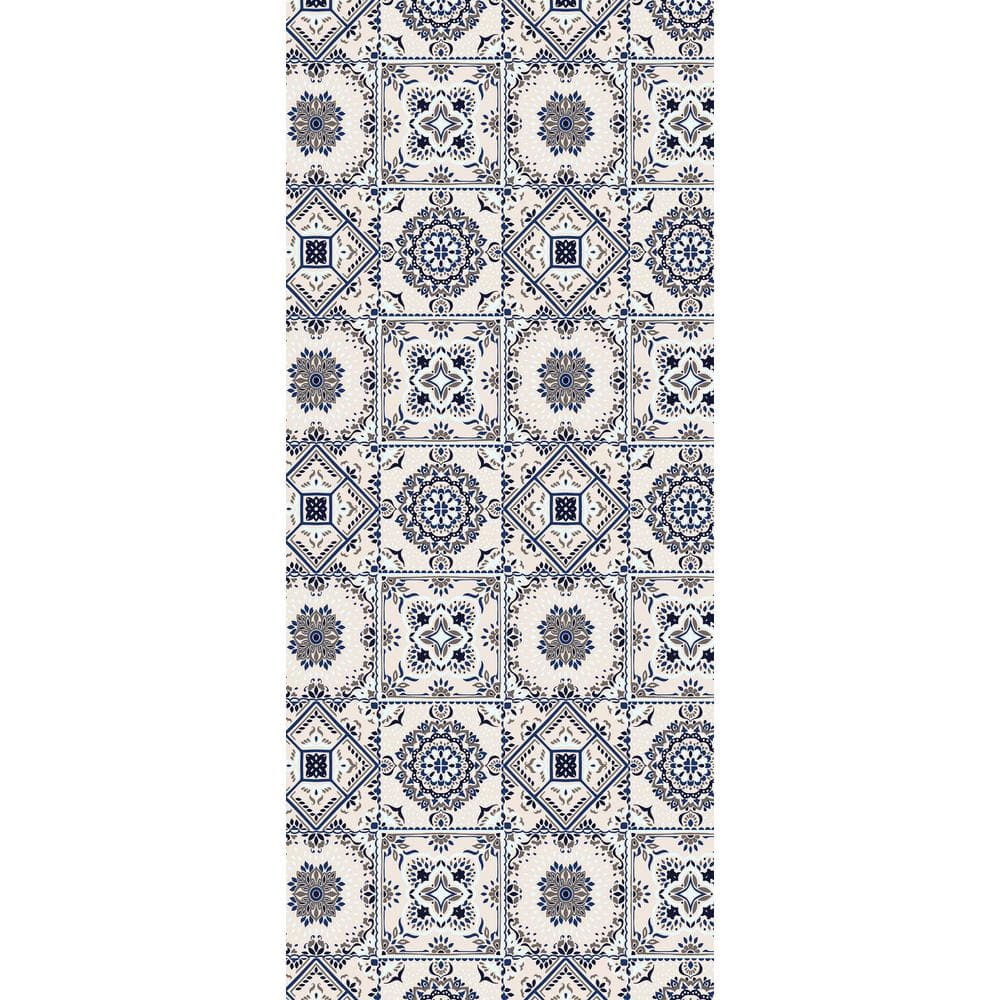 Camoone Non Slip Kitchen Mat + 4 Free Coasters – (Greek Garden) Blue &  White Decorative Vinyl Kitchen Floor Mat - Hypoallergenic, Insulated,  Non-Fading, Easy to…
