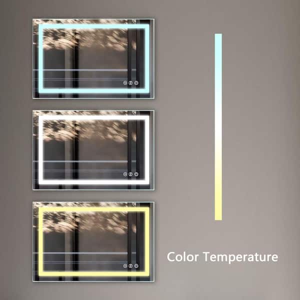 FORCLOVER 24 in. W x 36 in. H Small Rectangular Frameless