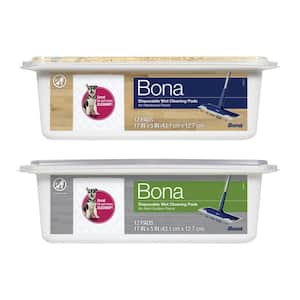 Hardwood Floor Cleaner Disposable Wet Mop Cleaning Pad Refills Plus Hard-Surface Floor Wet Mop Cleaning Pad Refills