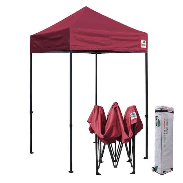 Terracemaster Commercial 5 ft. x 5 ft. Burgundy Pop Up Canopy Tent with Roller Bag