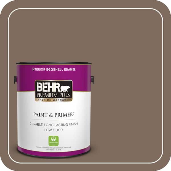 BEHR PREMIUM PLUS 1 gal. #QE-23 Chalet Eggshell Enamel Low Odor Interior Paint & Primer