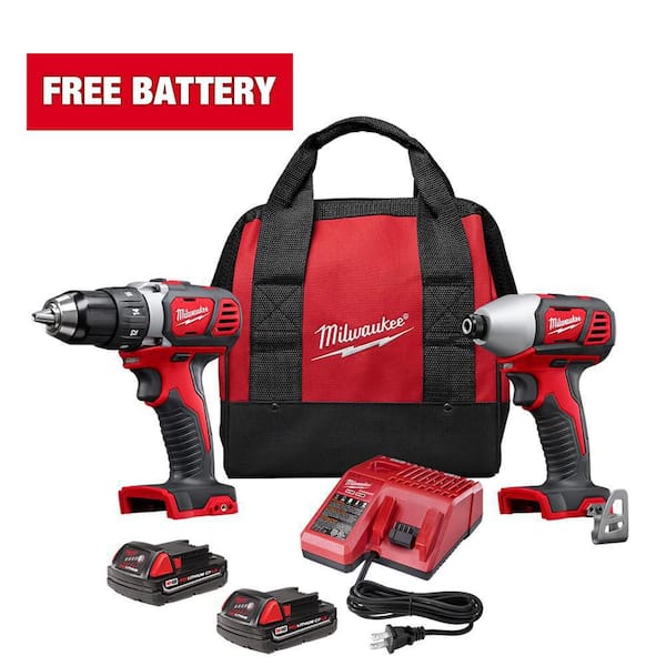 M18 18V Lithium-Ion Cordless Drill Driver/Impact Driver Combo Kit (2-Tool) W/ Two 1.5Ah Batteries, Charger Tool Bag