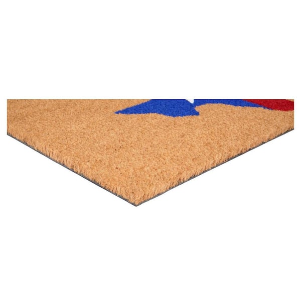 Multi-Colored 29 in. x 17 in. Coir Non-Slip Indoor/Outdoor Door Mat