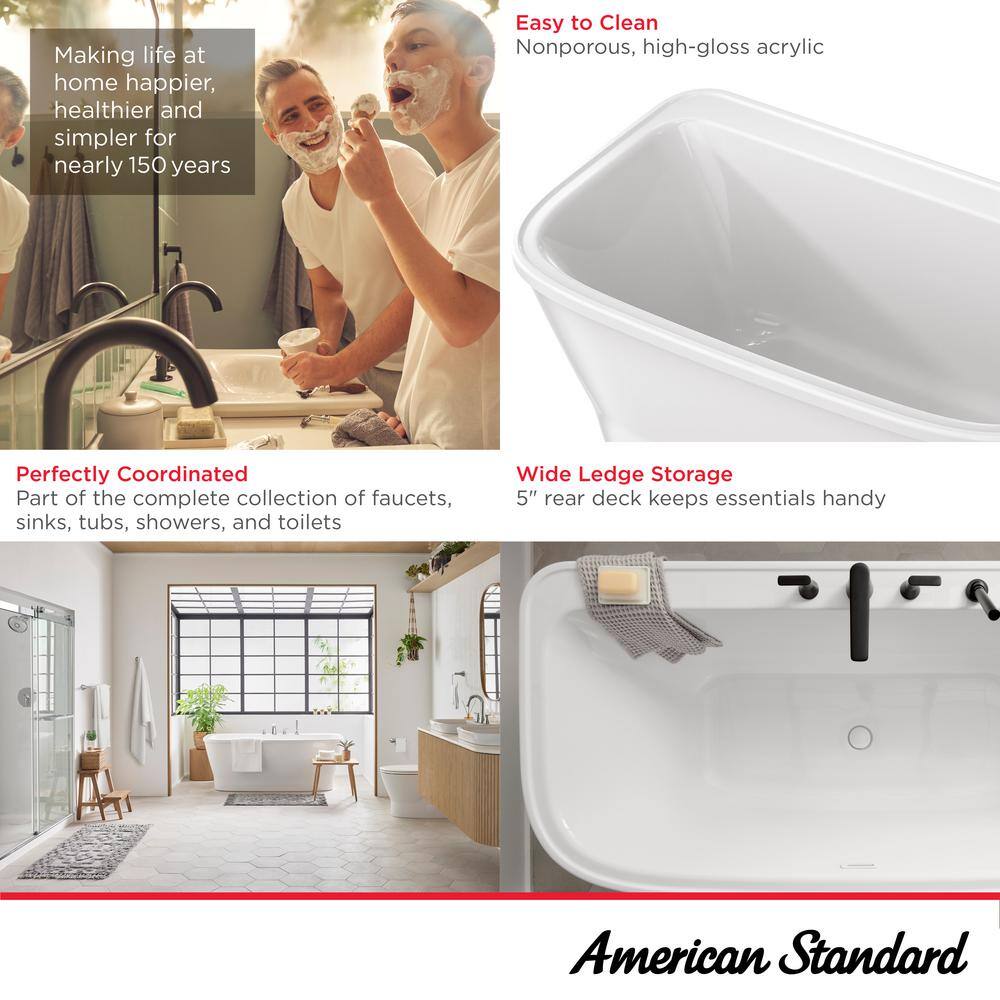 Aspirations 60'' White Acrylic Freestanding Bathtub