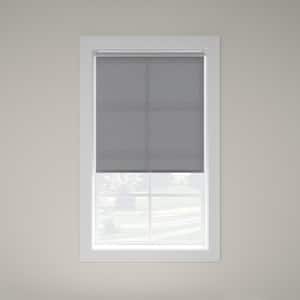 Slate Cordless UV Blocking Reflective Polyester Solar Screen Roller Shade - 55.25 in. W x 74 in. L