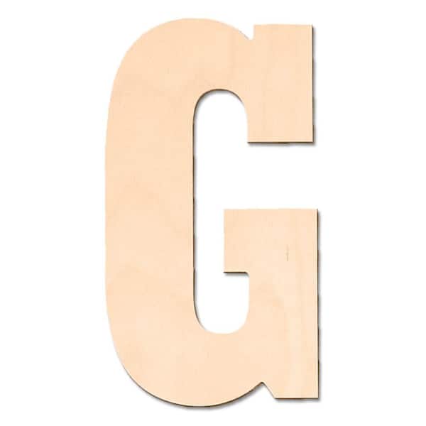 Design Craft MIllworks 8 in. Baltic Birch Block Wood Letter (G)