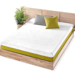 Lagom King Medium Smooth Top Hybrid Bamboo Charcoal Memory Foam, 8 inch Bed-in-a-Box Pocket Spring Mattress