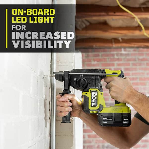 RYOBI - ONE+ HP 18V Brushless Cordless 1 in. SDS-Plus Rotary Hammer Drill (Tool Only)