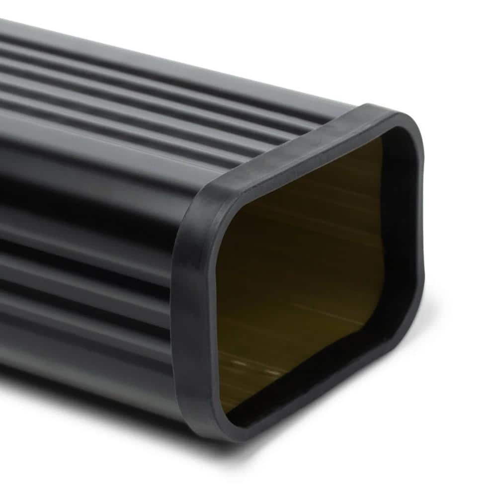 3 in. x 4 in. Black Downspout Safety Cap and Finishing Trim (4-Pack) price history on PriceWatchPro