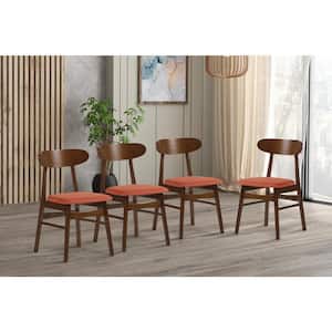 New Classic Furniture Morocco Orange Polyester Fabric Seat Dining Side Chair (Set of 4)