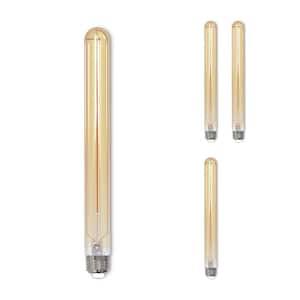 25-Watt Equivalent Amber Light T9 Long (E26) Medium Screw Base Dimmable Antique LED Light Bulb (4 Pack)