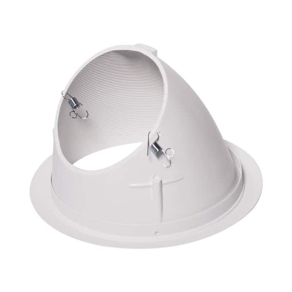 6 in. White Recessed Lighting with Sloped Ceiling Trim with Baffle