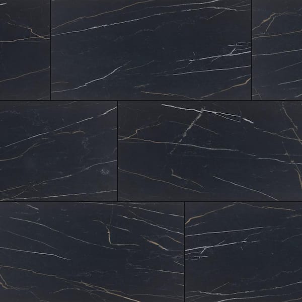 Daltile Perpetuo Infinite Black 12 in. x 24 in. Color Body Porcelain Floor and Wall Tile (17.02 sq. ft./Case)