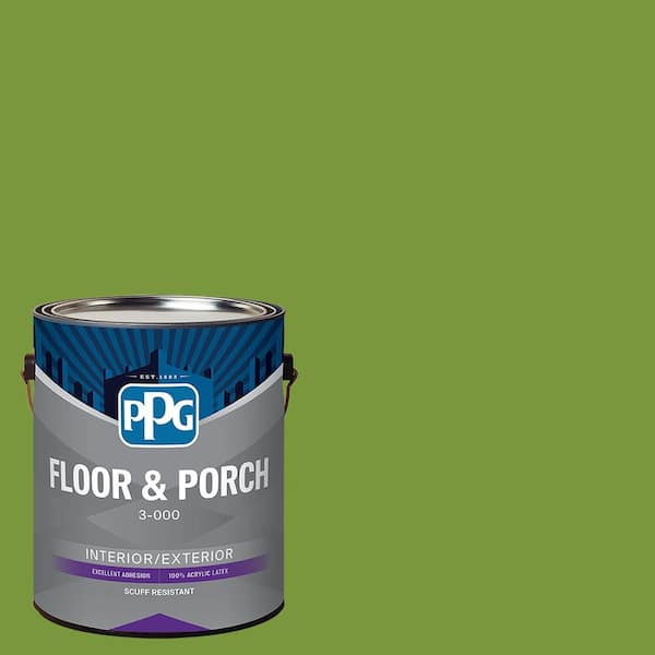 1 gal. PPG1222-7 Antique Moss Satin Interior/Exterior Floor and Porch Paint
