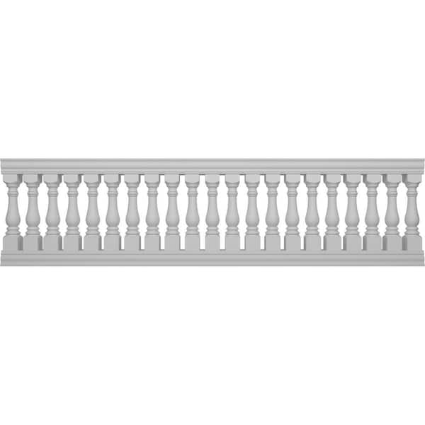 Ekena Millwork Fiberthane Bradford Balustrade 144 in. L x 40 in. H Fiberglass Railing Kit