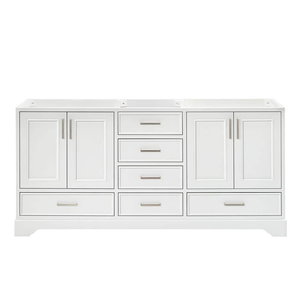 Stafford 72.75 in. W x 21.5 in. D x 34.5 in. H Bath Vanity Cabinet without Top in White price history on PriceWatchPro
