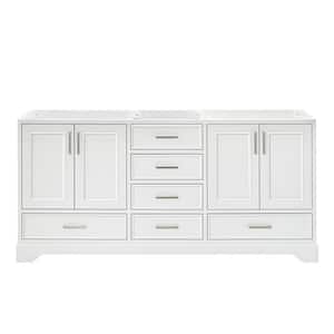 Stafford 72.75 in. W x 21.5 in. D x 34.5 in. H Bath Vanity Cabinet without Top in White