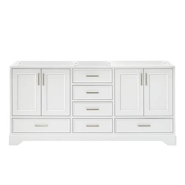 ARIEL Stafford 72.75 in. W x 21.5 in. D x 34.5 in. H Bath Vanity Cabinet without Top in White
