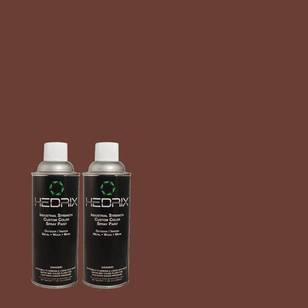 Hedrix 11 oz. Match of C60-74 Burgundy Low Lustre Custom Spray Paint (2-Pack)