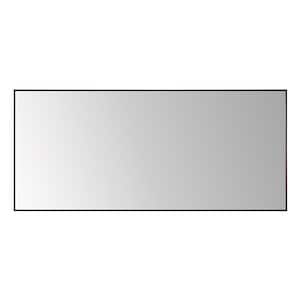 Viella 72 in. W x 32 in. H Rectangular Aluminum Framed Wall Bathroom Vanity Mirror in Black