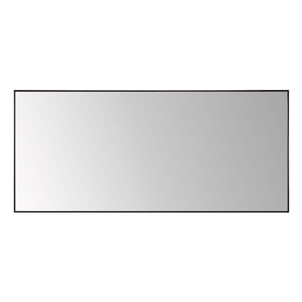 ROSWELL Viella 72 in. W x 32 in. H Rectangular Aluminum Framed Wall Bathroom Vanity Mirror in Black