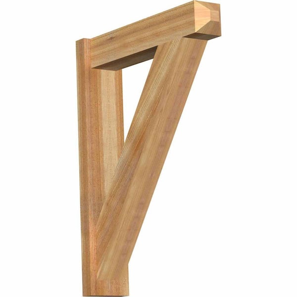 Ekena Millwork 6 in. x 34 in. x 26 in. Western Red Cedar Traditional Craftsman Rough Sawn Outlooker