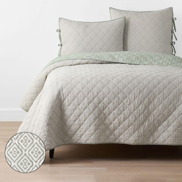 The Company Store Pintuck Oatmeal Full/Queen Cotton Quilt 51452Q
