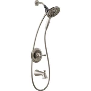 Chamberlain In2ition Single-Handle 4-Spray Tub and Shower Faucet in SpotShield Brushed Nickel (Valve Included)