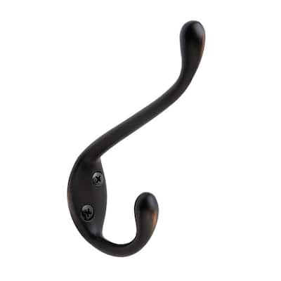 25 lb. Oil-Rubbed Bronze Large Double Coat and Hat Hook