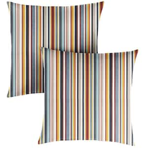 Sunbrella Highlight II Remix Square Indoor/Outdoor Throw Pillow (2-Pack)