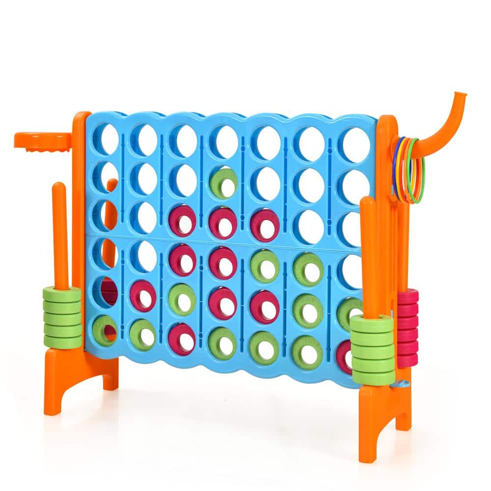 4-to-Score Giant Game Set for Kids Educational Toys with Ring Game and Basketball Hoop Indoor Outdoor Orange price history on PriceWatchPro