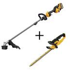 60V MAX Brushless Cordless Battery Powered Attachment Capable String Trimmer Kit & Cordless Hedge Trimmer (Tools Only)