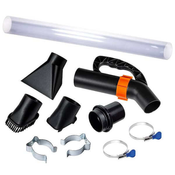 2-1/2 in. Dust Collection Hose Floor Sweep Kit w/ 36 in. Clear Tube, Vacuum Nozzles, Wall Fanger Clips, Reducer Adapter