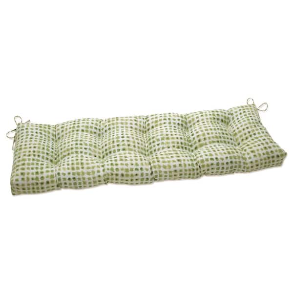 Pillow Perfect Novelty Rectangular Outdoor Bench Cushion in Green