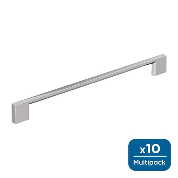Amerock 10-Pack Cityscape 10-1/16 in.  256mm  Modern Polished Chrome Bar Cabinet Pulls
