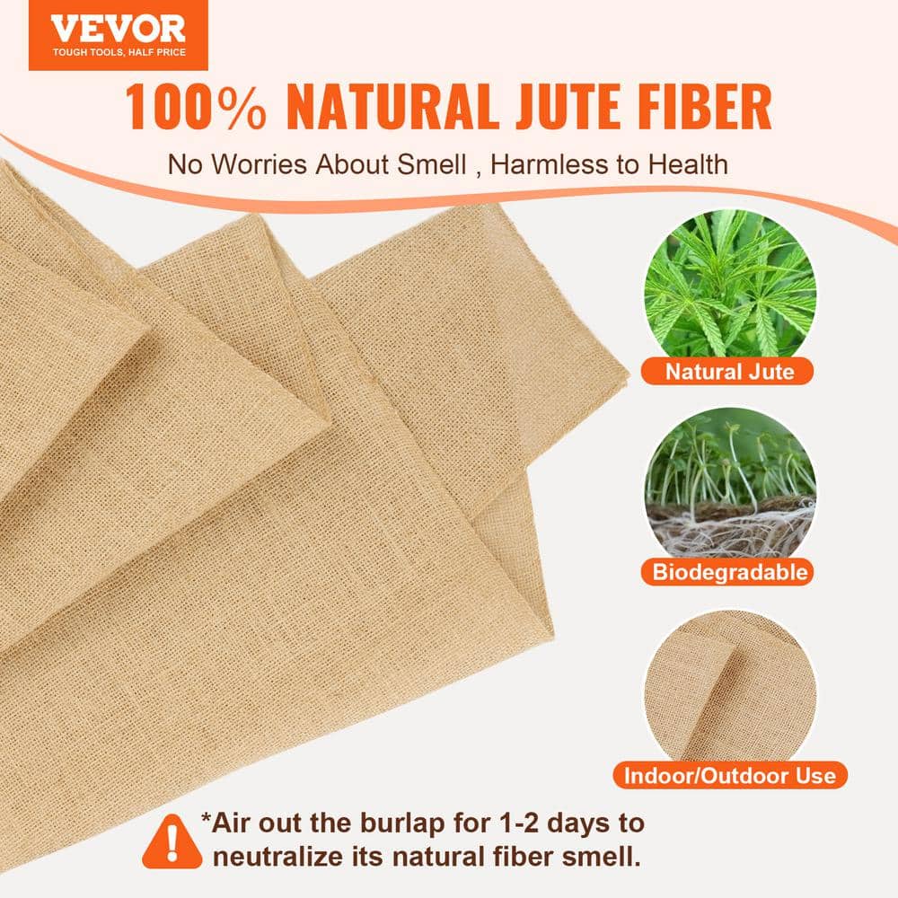 Natural Brown Burlap Canvas Outdoor Fabric Roll