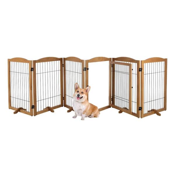 Petmaker 6-Panel Foldable Pet Gate, Natural