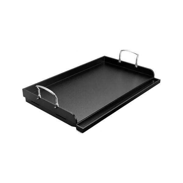 16 in. H Oil Cured Iron Black Built-in Griddles for Charcoal Grills