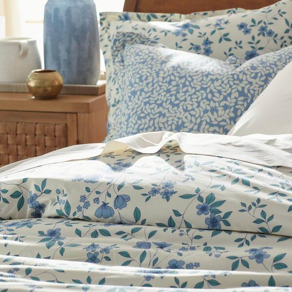 The Company Store Company Cotton Remi Ditsy Floral Green Queen Cotton  Percale Comforter 51080E-Q-GREEN - The Home Depot