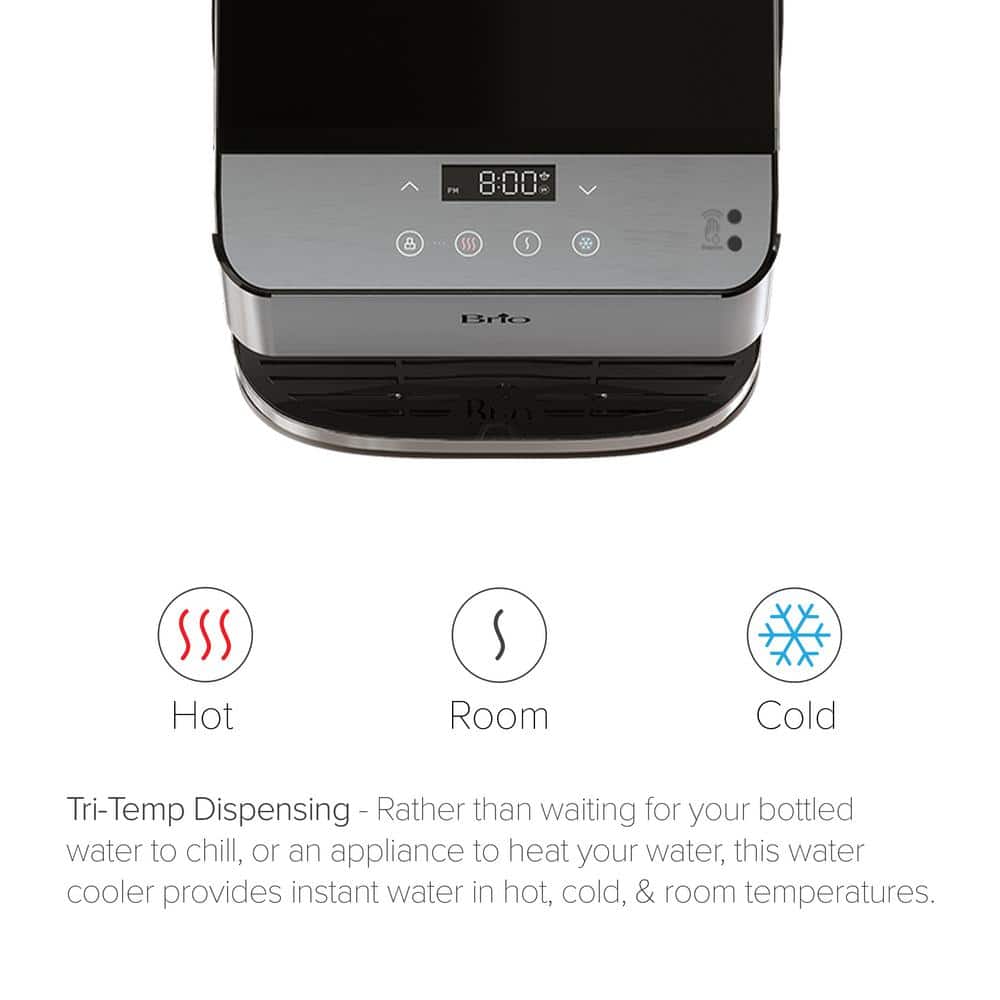 Brio Stainless Steel Compact Countertop Tri-Temperature Water Cooler