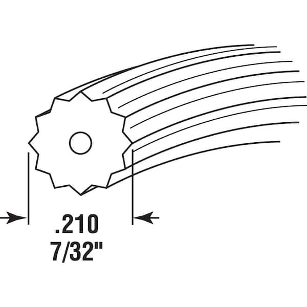 Screen Retainer Spline, 0.210 in., 25 ft., Black