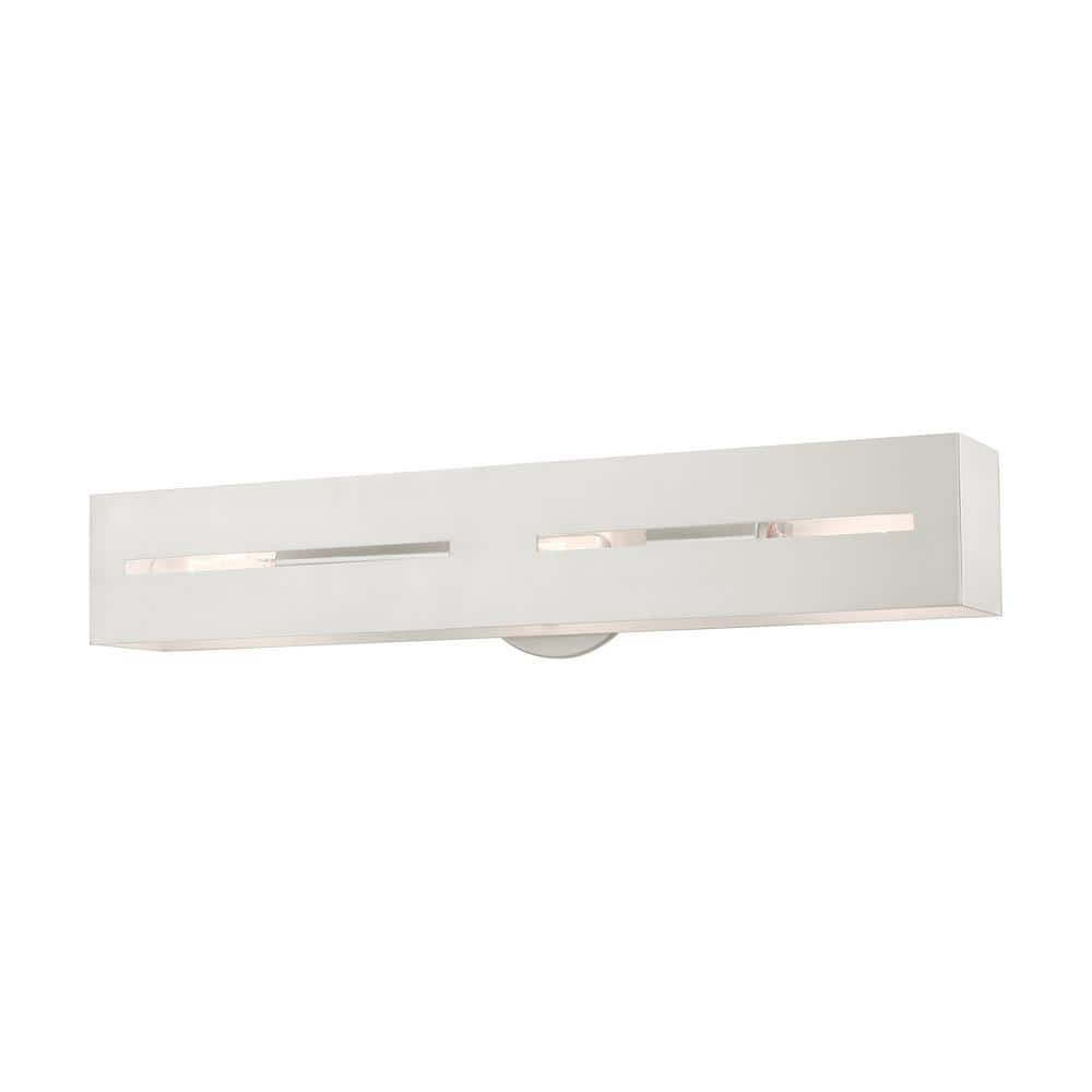Soma Brushed Nickel Dimmable 3-Light Outdoor Vanity Sconce