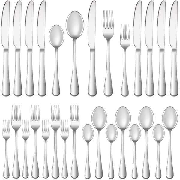 20-Piece Classic Silver Stainless Steel Flatware Set(Service for 4)