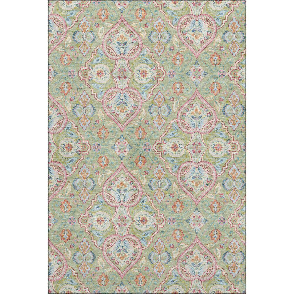 Mayfield Premium Machine Washable Abstract AMF2207 Aloe 8 ft. x 10 ft. Area Rug price history on PriceWatchPro