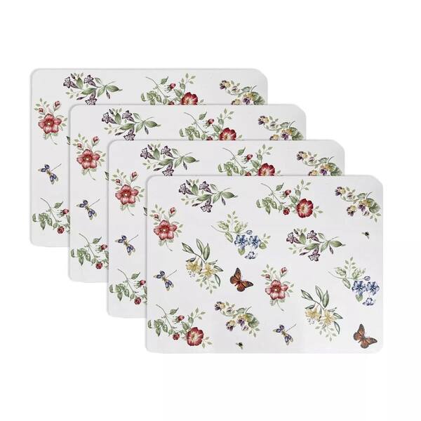 Butterfly Meadow Cork Placemats, Set of 4, Multicolor - 12"W x 16"L