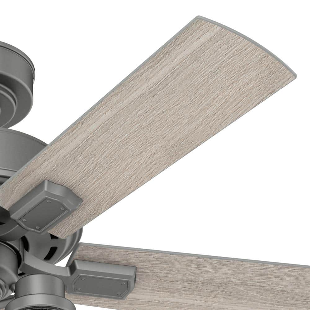 44" Matte Silver Hartland Ceiling Fan with LED Light and Remote
