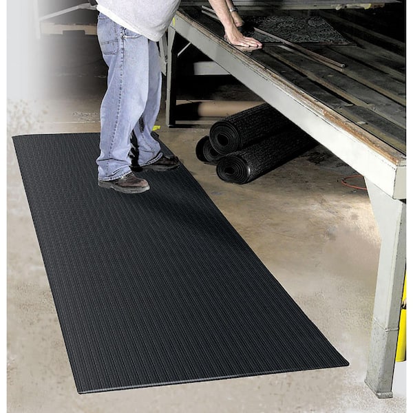 Apache Mills Soft Foot 3/8 in. Standard Black 2 ft. x 3 ft. Indoor